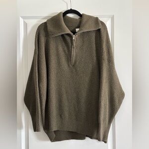Aerie Olive Green Sweater Cardigan